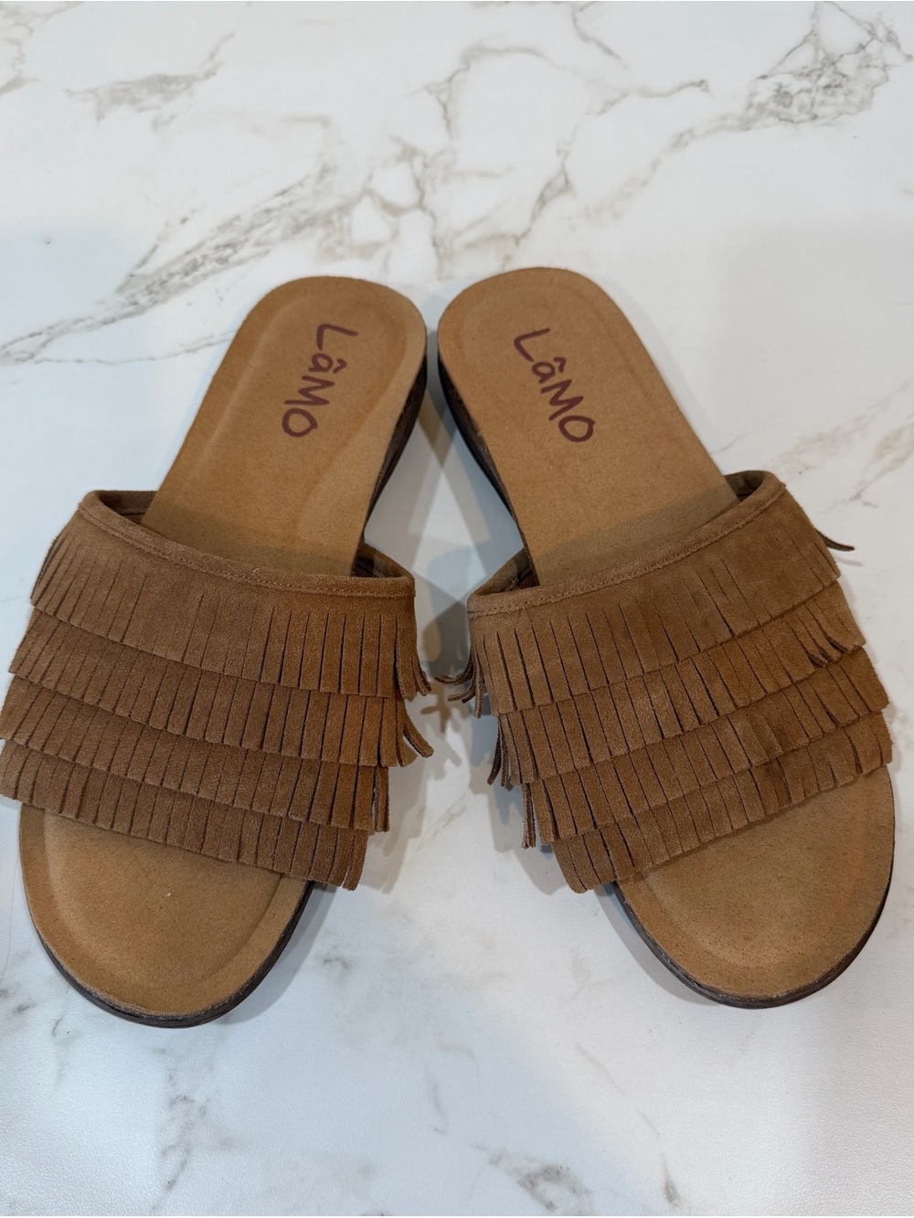 LaMO Leather Fringe Sandals